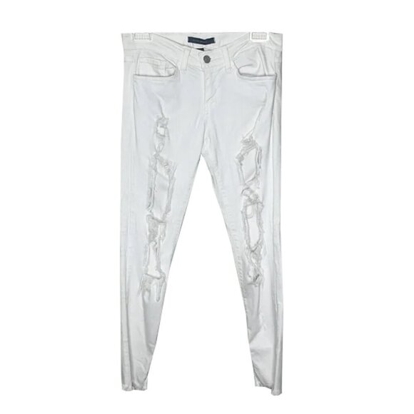 FLYING MONKEY distressed white jeans Size 27 - Picture 1 of 5
